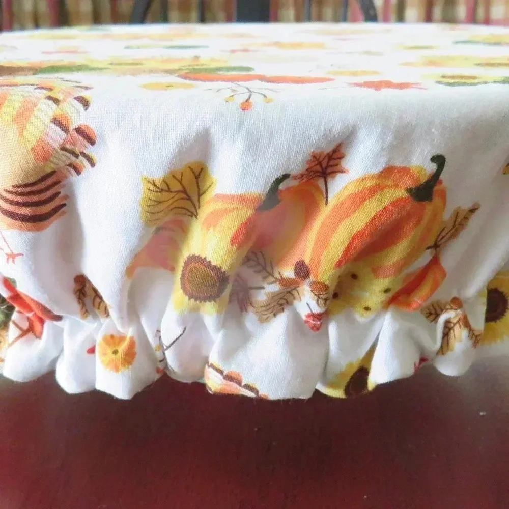 Kitchenaid Bowl Cover, Reversible Sunflowers and Pumpkins